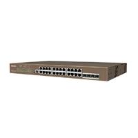 SWITCH TENDA G5328P-24-410W IP-COM CAPA 3 28 PUERTOS 24 POE-410 WATTS 4 PUERTOS SFP 1000 BASE-X ADMITE ABUNDANTES SERVICIOS, COMO ENRUTAMIENTO ESTATICO BASADO EN IPV4 VLAN IGMP QOS ACL DHCP SWITCH TENDA G5328P-24-410W IP-COM CAPA 3 28 PUERTOS 24 POE-410 WATTS 4 PUERTOS SFP 1000 BASE-X ADMITE ABUNDANTES SERVICIOS, COMO ENRUTAMIENTO ESTATICO BASADO EN IPV4 VLAN IGMP QOS ACL DHCP